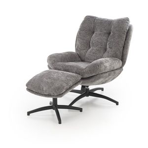 Křeslo s podnožkou Pesto popelavě šedé vyobraziť