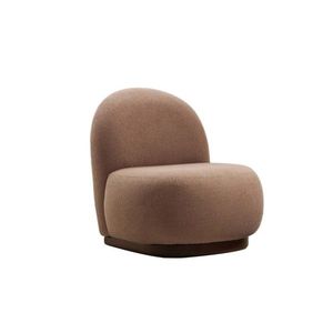 Křeslo Tina bouclé cappuccino/ořech vyobraziť