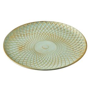 Kulatý dekorativní tác DAZ 28 cm zelený/zlatý vyobraziť