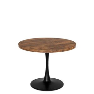 Kulatý jídelní stůl LINO 100 cm dub rustikální/černý vyobraziť