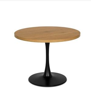 Kulatý jídelní stůl LINO 100 cm dub zlatý/černý vyobraziť