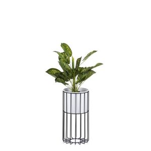 Květináč na stojanu LOFT III 42 cm černý/bílý vyobraziť