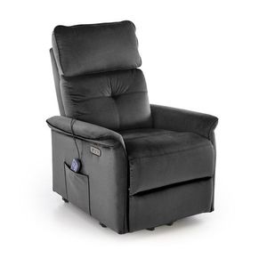 Masážní křeslo Semir s ovladačem a USB portem černé vyobraziť