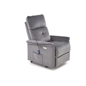 Masážní křeslo Semir s ovladačem a USB portem popelavě šedé vyobraziť