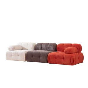 Modulová pohovka Doblo I 315 cm bílá/šedá/červená vyobraziť