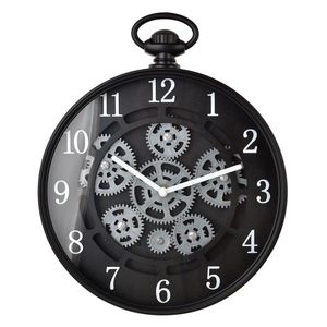 Nástěnné hodiny RAMSEY 37 cm černé/stříbrné vyobraziť