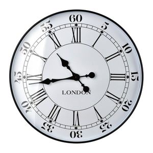 Nástěnné hodiny RAMSEY 50 cm bílé/černé vyobraziť