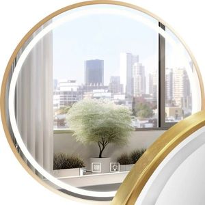 Nástěnné zrcadlo s LED osvětlením MMJ 50 cm růžově zlaté vyobraziť