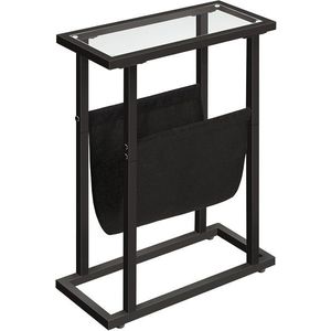 Odkládací stolek Fido 40 cm černý/čirý vyobraziť