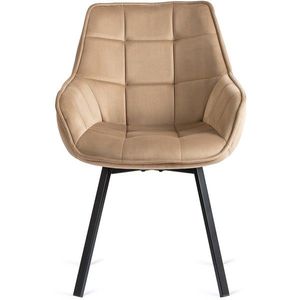 Otočné jídelní křeslo LUNA béžové vyobraziť