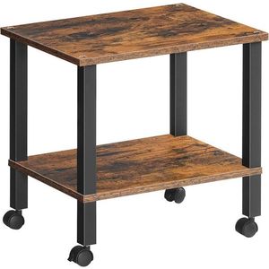 Pojízdný kancelářský regál Vasagle Pipewood 38 cm hnědý/černý vyobraziť