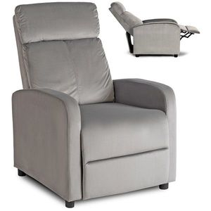 Polohovatelné čalouněné křeslo DANNY šedé/velur vyobraziť