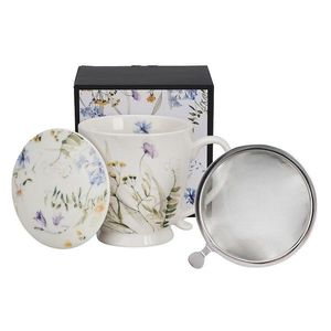 Porcelánový hrnek MELODY 510 ml se sítkem bílý/vícebarevný vyobraziť