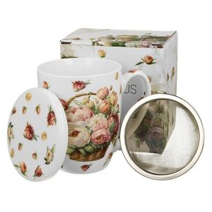 Porcelánový hrnek PIWONIE 350 ml se sítkem vicebarevný vyobraziť