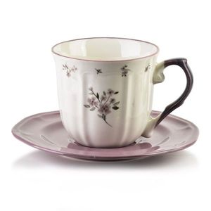 Porcelánový hrnek ROSALIE 220 ml s podšálkem krémový vyobraziť
