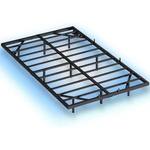 Rám dvoulůžkové postele Workman 140x200 s nabíjecí stanicí a LED osvětlením černý vyobraziť