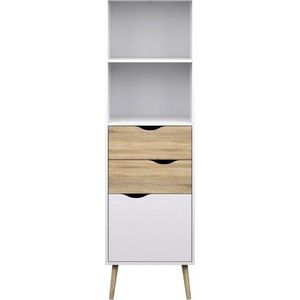 Regál Retros bílý/dub vyobraziť