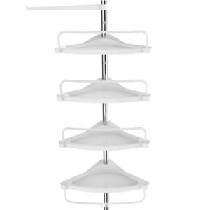 Rohová kúpeľňová polica Marty biela vyobraziť