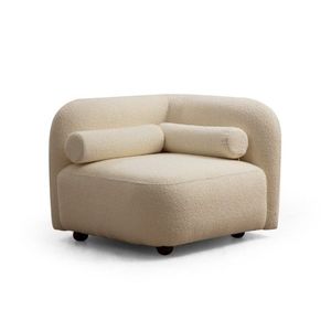 Rohové křeslo Victoria bouclé krémové vyobraziť