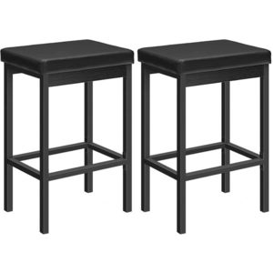 Sada 2 ks barových židlí Vasagle Ravaro černá vyobraziť