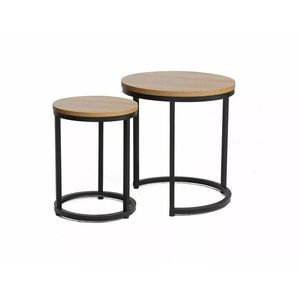 Sada 2 ks konferenčních stolků Hola dub přírodní/černá vyobraziť