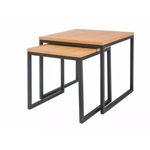 Sada 2 ks konferenčních stolků Largo Duo dub/černá vyobraziť