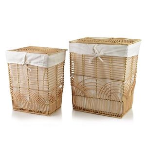 Sada 2 ks košů na prádlo PINO hnědá/béžová vyobraziť