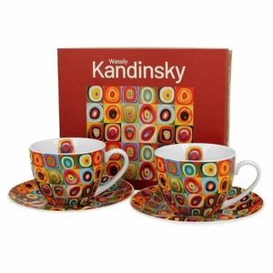Sada 2 ks porcelánových hrnků Kandinsky Squares 270 ml vícebarevná vyobraziť
