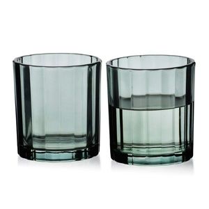 Sada 4 ks sklenic ELISE STRIPES 310 ml zelená/čirá vyobraziť