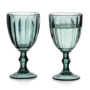 Sada 4 ks sklenic ELISE STRIPES 320 ml zelená vyobraziť