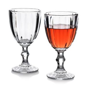 Sada 4 ks vysokých sklenic ELISE STRIPES 300 ml čirá/zelená vyobraziť