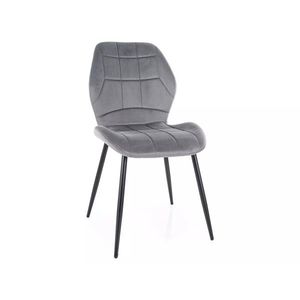 Sametová jídelní židle Jake šedá vyobraziť