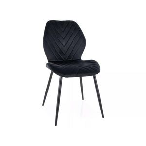 Sametová jídelní židle Mike černá vyobraziť