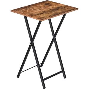 Skládací odkládací stolek Vasagle Abby 48 cm hnědý/černý vyobraziť