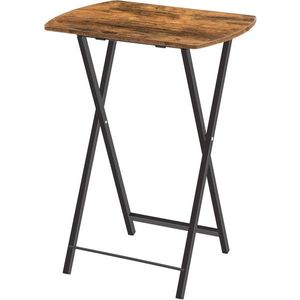 Skládací odkládací stolek Vasagle Fiona 48 cm hnědý/černý vyobraziť