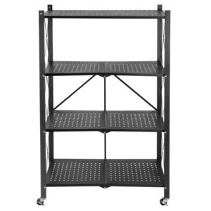 Skládací regál GESTEL s 4 policemi černý vyobraziť