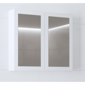 Závěsná koupelnová skříňka se zrcadlem Toreto 80 cm bílá vyobraziť