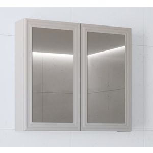 Závěsná koupelnová skříňka se zrcadlem Toreto 80 cm kašmírová vyobraziť