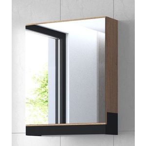 Závěsná skříňka se zrcadlem Duesa 1D 60 cm dub zlatý vyobraziť