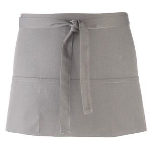 Premier Workwear Krátka čašnícka zástera s vreckami - Svetlošedá vyobraziť