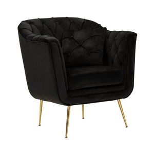 Čierne zamatové kreslo Budapest – Mauro Ferretti vyobraziť