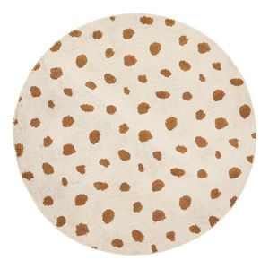 Krémovobiely prateľný/ručne tkaný bavlnený detský koberec ø100 cm Tandani – Kave Home vyobraziť