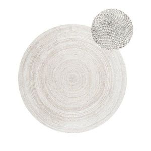 Biely obojstranný/ručne tkaný jutový okrúhly koberec ø 140 cm Braided – Hanse Home vyobraziť
