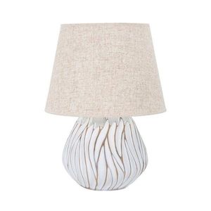Béžová stolová lampa s textilným tienidlom (výška 48 cm) Honduras – Mauro Ferretti vyobraziť