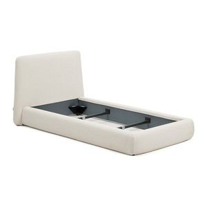 Béžová čalúnená jednolôžková posteľ bez roštu 90x200 cm Martina – Kave Home vyobraziť