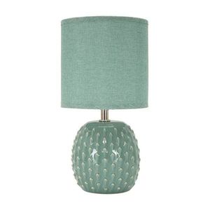 Svetlomodrá keramická stolová lampa s textilným tienidlom (výška 27 cm) Pontus – Mauro Ferretti vyobraziť