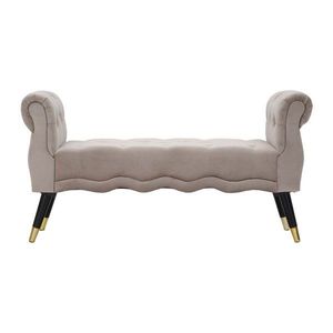 Taupe zamatová lavica Paris – Mauro Ferretti vyobraziť