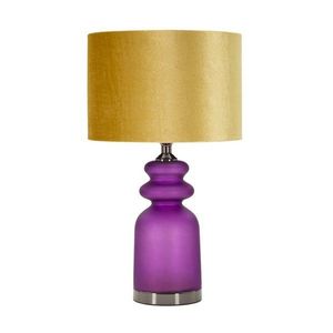 Žltá/fialová stolová lampa s textilným tienidlom (výška 57, 5 cm) Milva Two – Mauro Ferretti vyobraziť