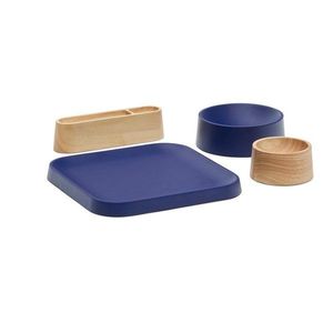 Tmavomodré/v prírodnej farbe drevené servírovacie misky v súprave 4 ks Bletz – Kave Home vyobraziť
