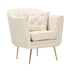 Krémovobiele zamatové kreslo Budapest – Mauro Ferretti vyobraziť